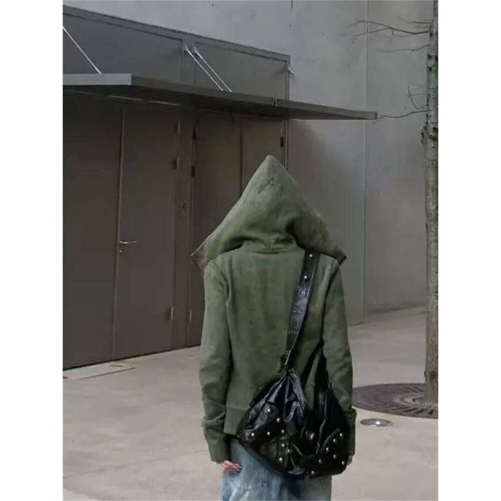 Spring and Autumn 2025 New American Retro Pure Cotton Washed Outdated Solid Color Hoodie Slim Fit Small Thin Coat Women