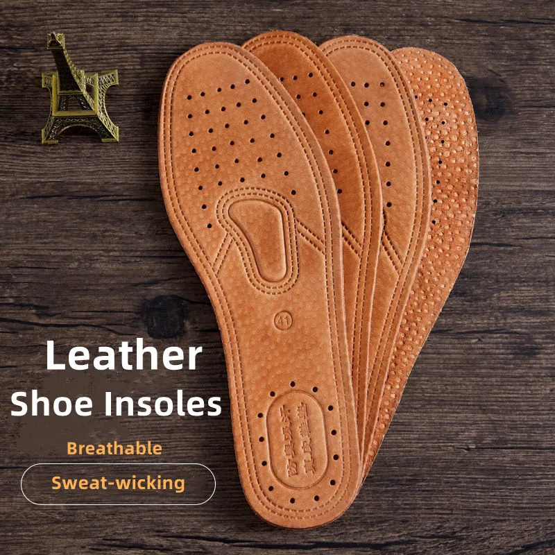 Real Cowhide Insole Leather Shoes Boots Shoe Inserts Soft Breathable -slip Template Shock Absorbing Insoles Sole 250805