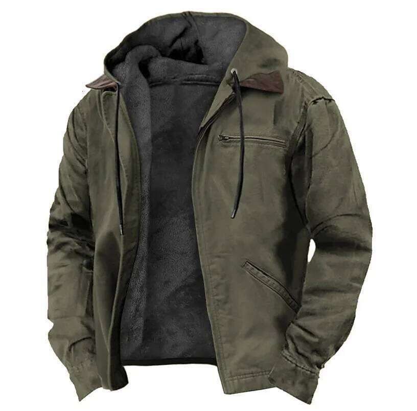 Men's casual hooded jacket, trendy and versatile, men's multi-color optional zipper pocket jacket top