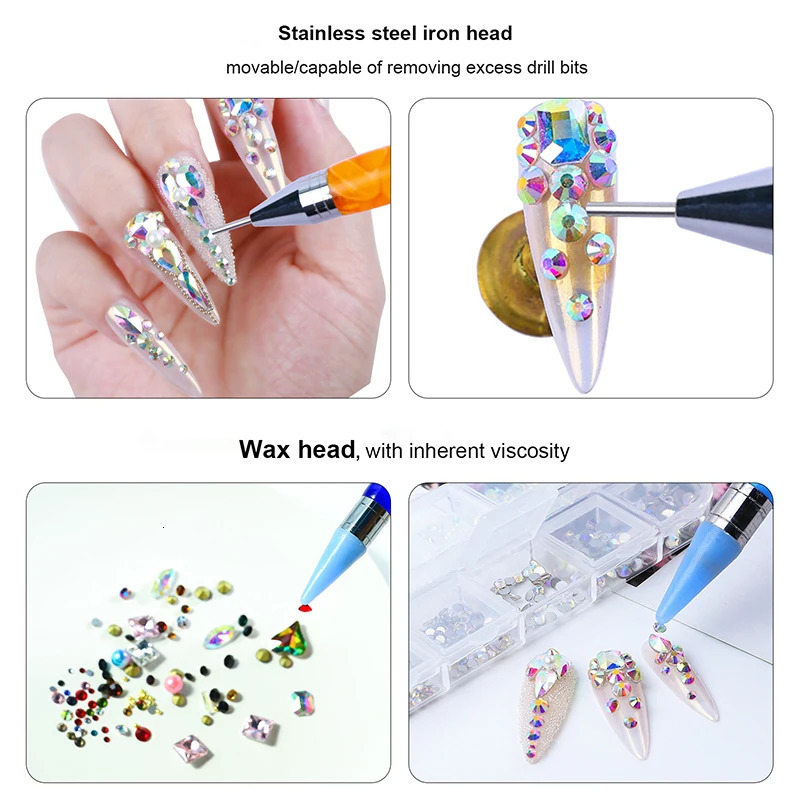 Professional Double Headed Acrylic Nail Art Pen Marbling Printed Painting Dotting Pens Manicure DIY Beauty Tools 250805