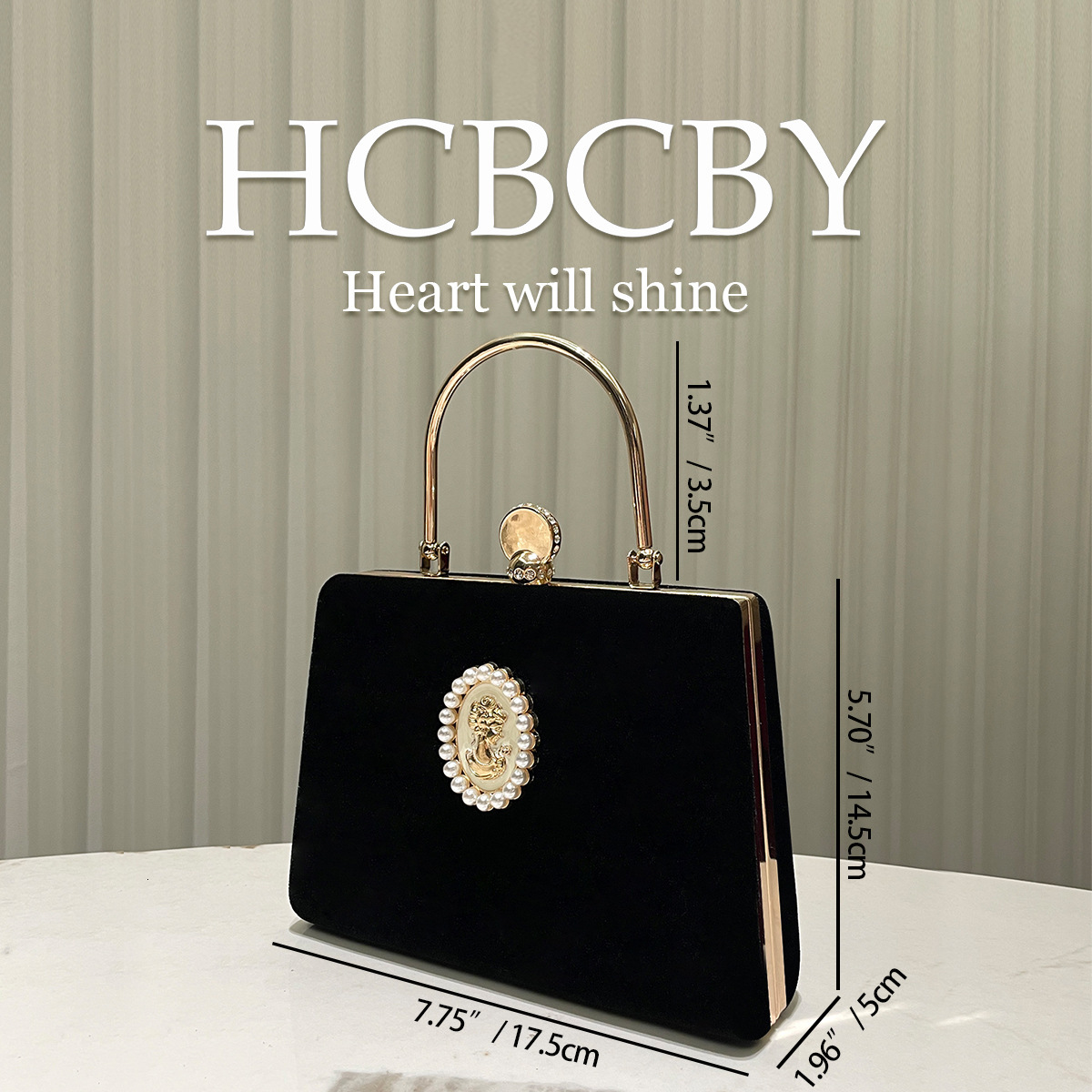 Free Shipping Designer Luxury Black Retro Velvet Handbag French Style Elegant High-end Evening Bag Socialite Fashion Small Clutch Dress Bag Shoulder P