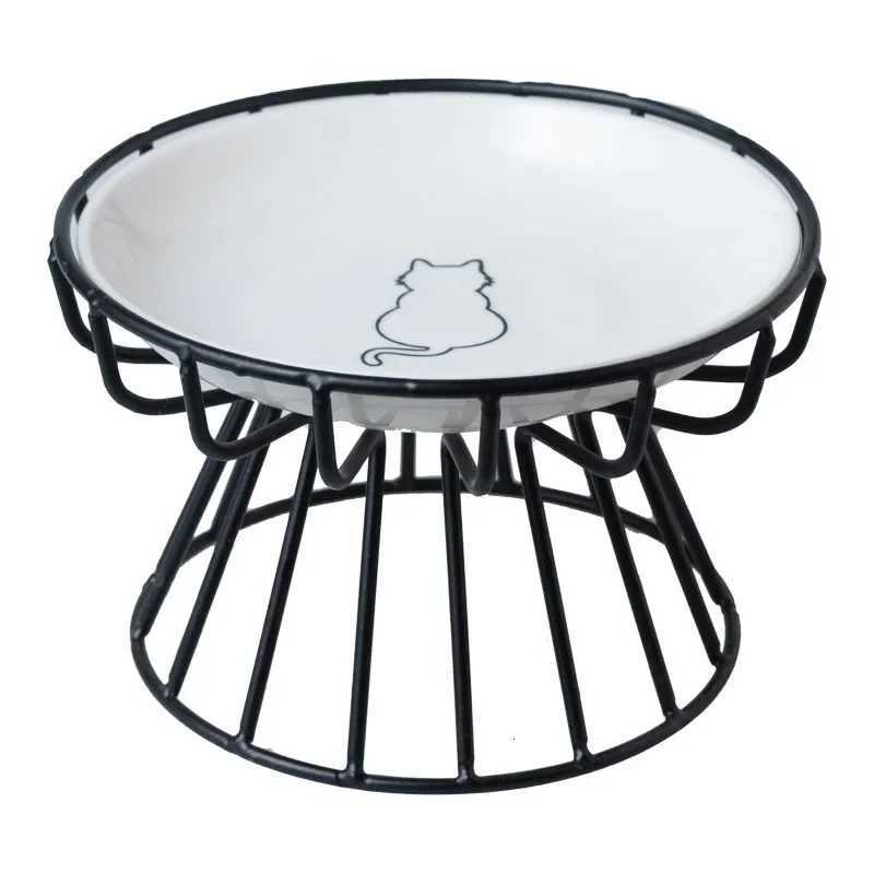 Cute Cat Food Bowl Ceramic Kitten Water Bowl Puppy Feeding Dish with Bowls Ceramic Pet Cat Food Feeding Accessories Y250806