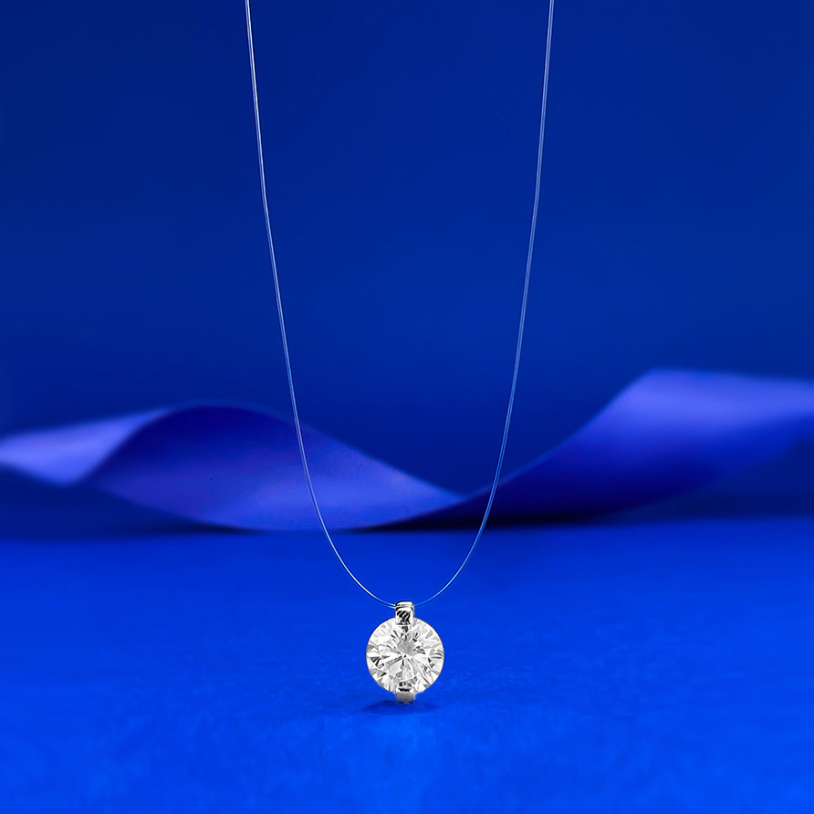 Hui Zhi Wing Jewelry Empress S Sier Invisible Fish Line Necklace Summer Same Style Classic Collarbone Chain