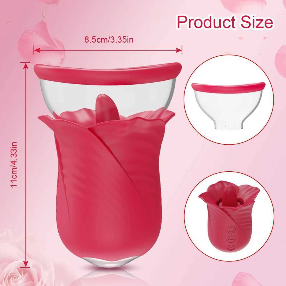 Vibrator Adult Sex Toys for Women Sucking Vibrator Rose-Sex Toy Tongue Vibrating Adult Sex Toys with Removable Cup G Spot Vibrators W250807
