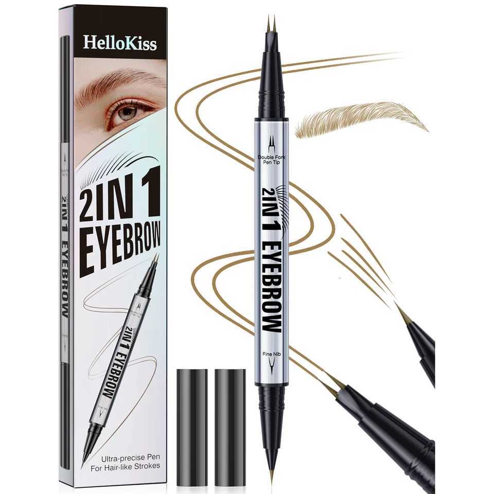 Waterproof Sweat-Prove Double-Ended Brow Pencil 2-in-1 Natural Look Eyebrow Definition Fill Shape Long-Lasting W250807