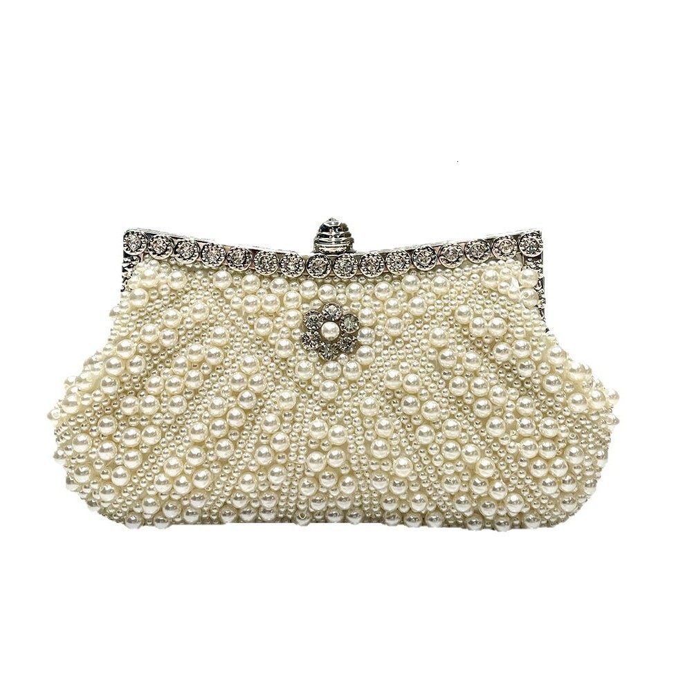 Free shipping designer luxury Off-White Heavy Beaded Dumpling Bag Evening Bag Women's Fashion Elegant Vintage Clutch casual shopping bag