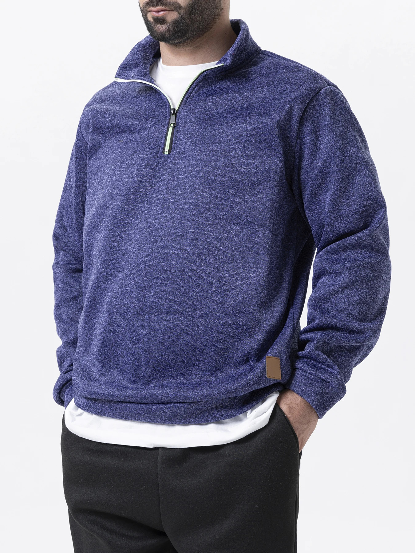 Mens Quarter Zip Up Sweaters Slim Fit Lightweight Mock Neck Pullover Casual Half Turtleneck Knitted Outdoor Streetwear 250807