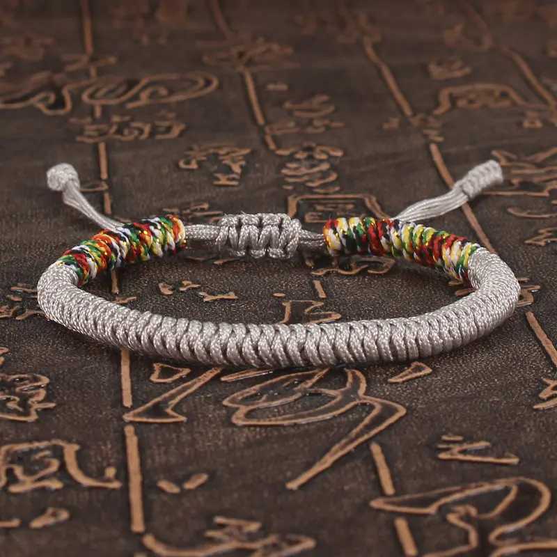 Tibetan Buddhist Bracelet Unisex Handmade Braided King Kong Knot Colorful String Bracelets for Women Men Lovers Lucky Jewelry W250807