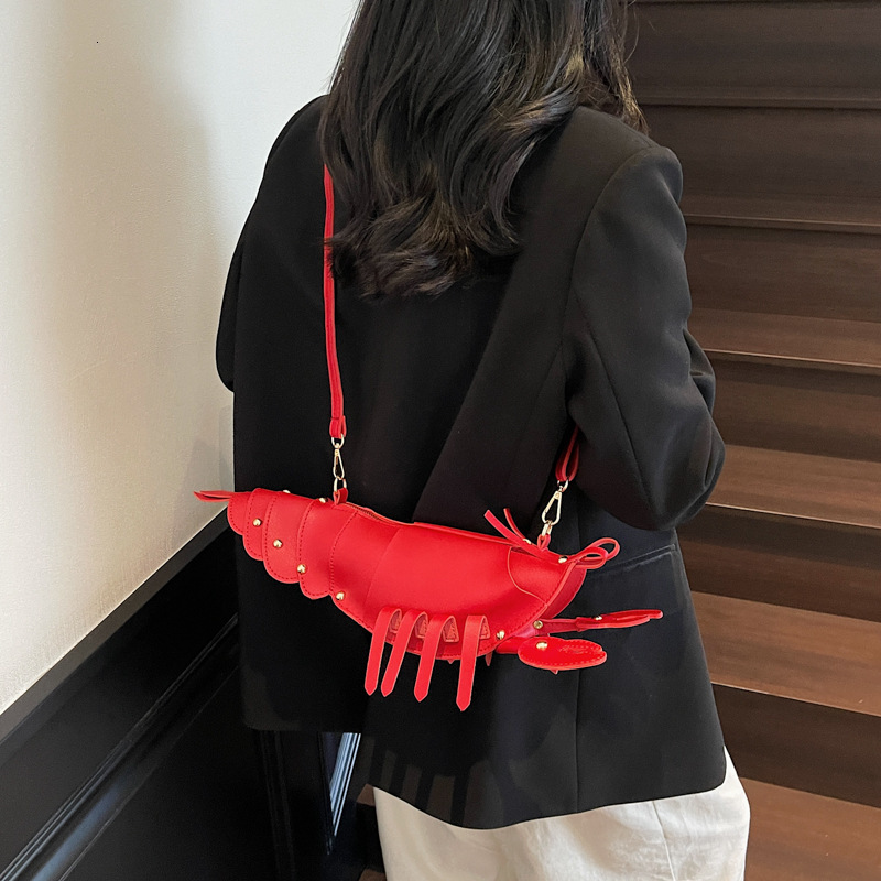 Free shipping designer Ins Style Creative Bag for Women 25 New Niche Design Internet Celebrity Lobster Bag Quirky Shoulder Bag Crossbody Bag