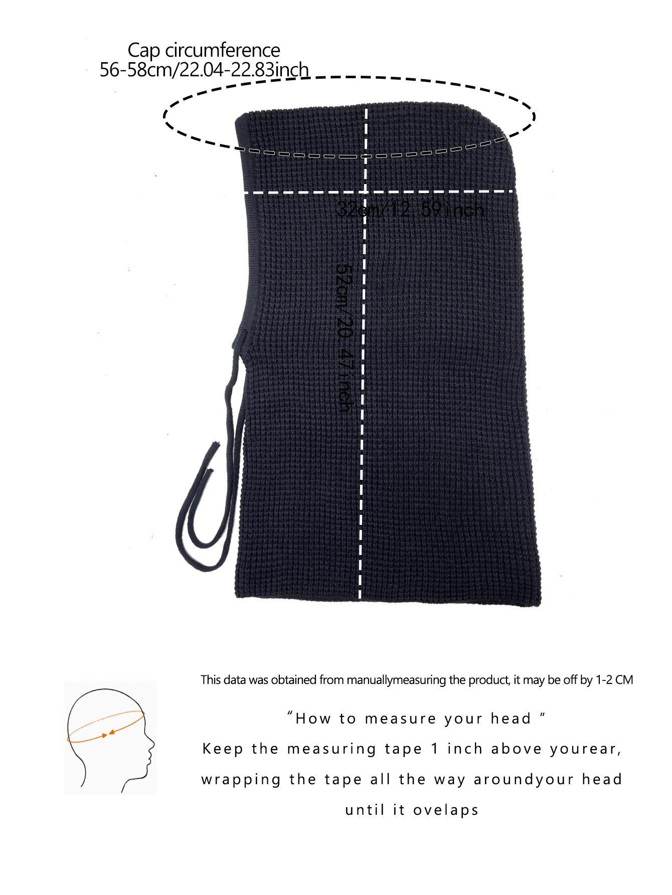 A Women Winter Beanie Hats Knit Balaclavas Mask Neck Circle Scarf Ski Snow Hat 250805