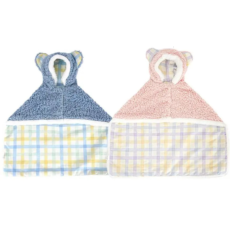 Pet Cape Blanket with Hat Cute Warm Pet Bed Mat Cover Blanket Cat Dog Soft Blanket Thicken Cloak Blanket for Puppy Pet Supplies 250804