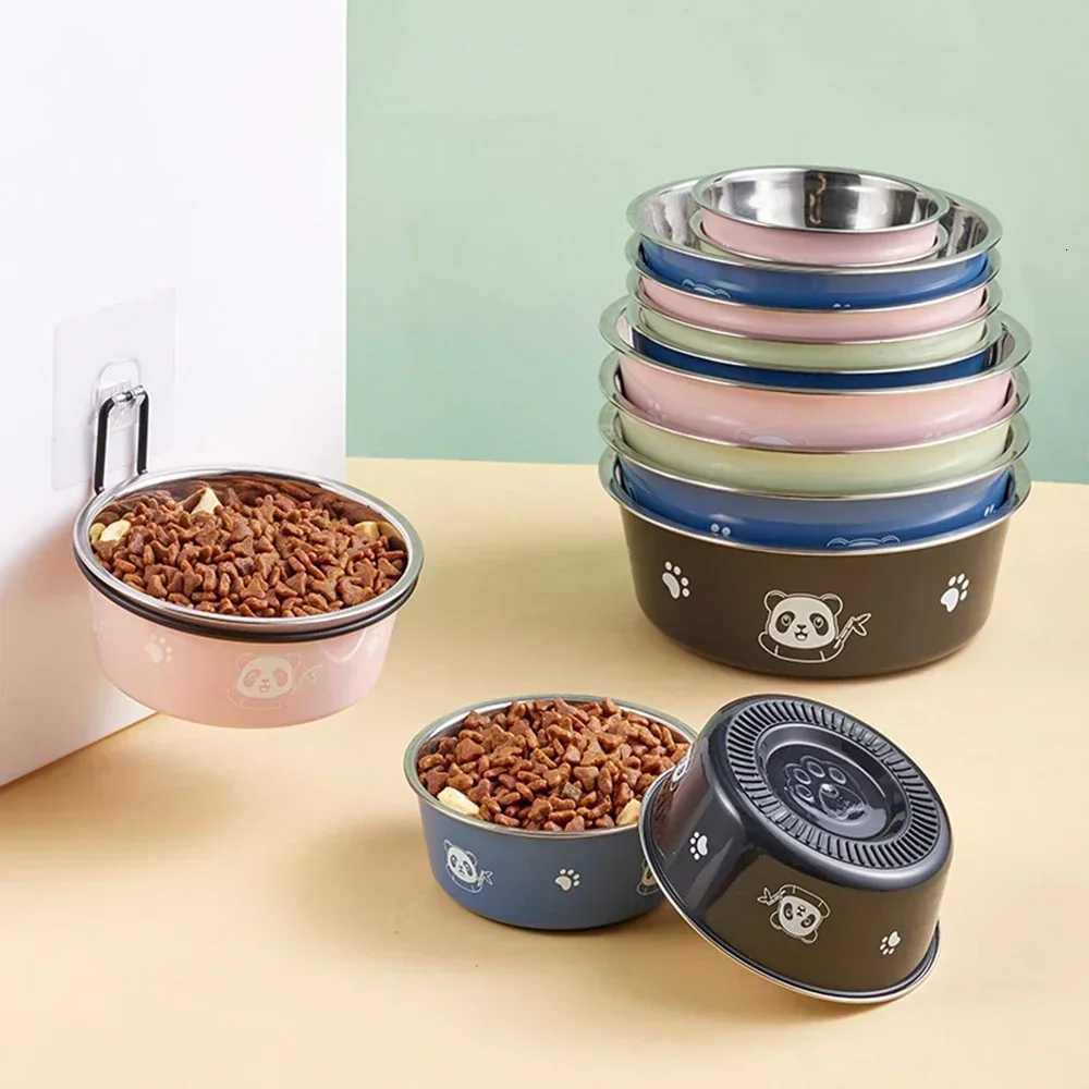 Non-Slip Dog Bowl for Large Medium and Small Dogs Cats Drinking Water Feeding Pet Bowl Stainless Steel Pet Food Bowl Y250806