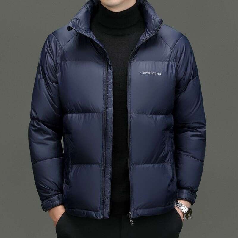 Middle Aged Men's High-End Standing Collar Winter Coat, Super Dad's Outfit, Short And Thick Down Jacket, Cotton Jacket