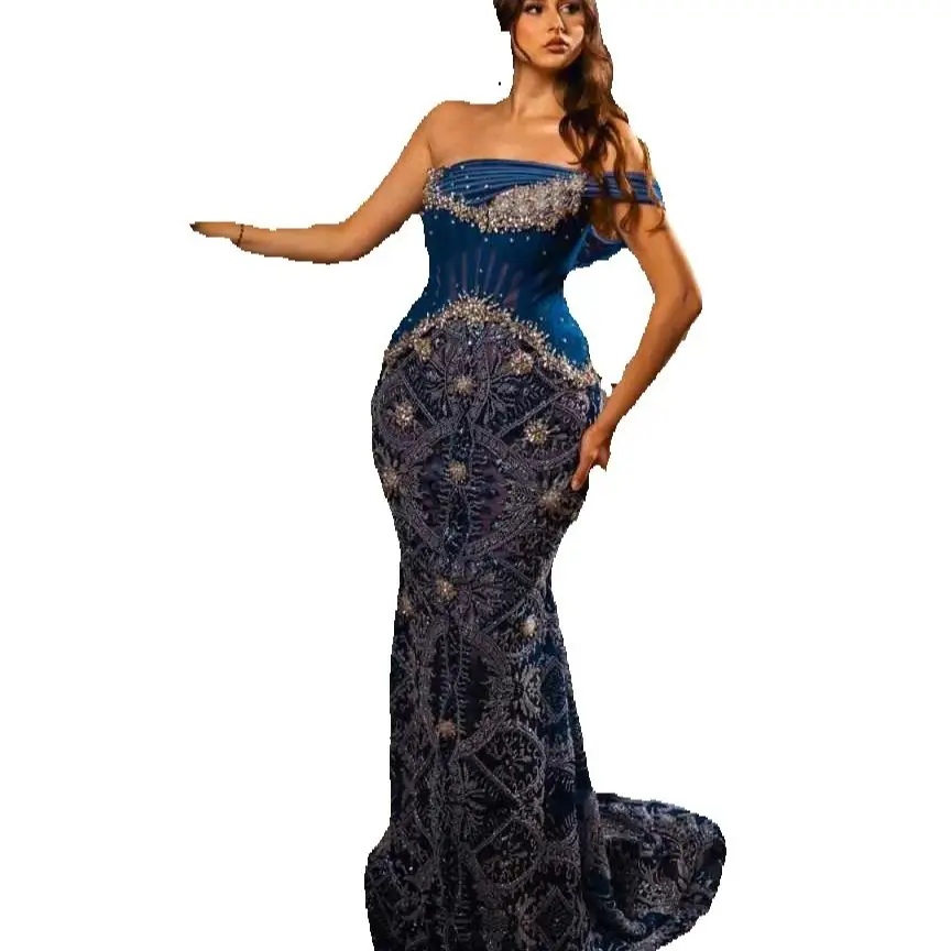 Elegant One Shoulder Prom Dresses Sexy Sequined Crystal Sleeveless Evening Gowns Women Floor Length Party Dress Customized