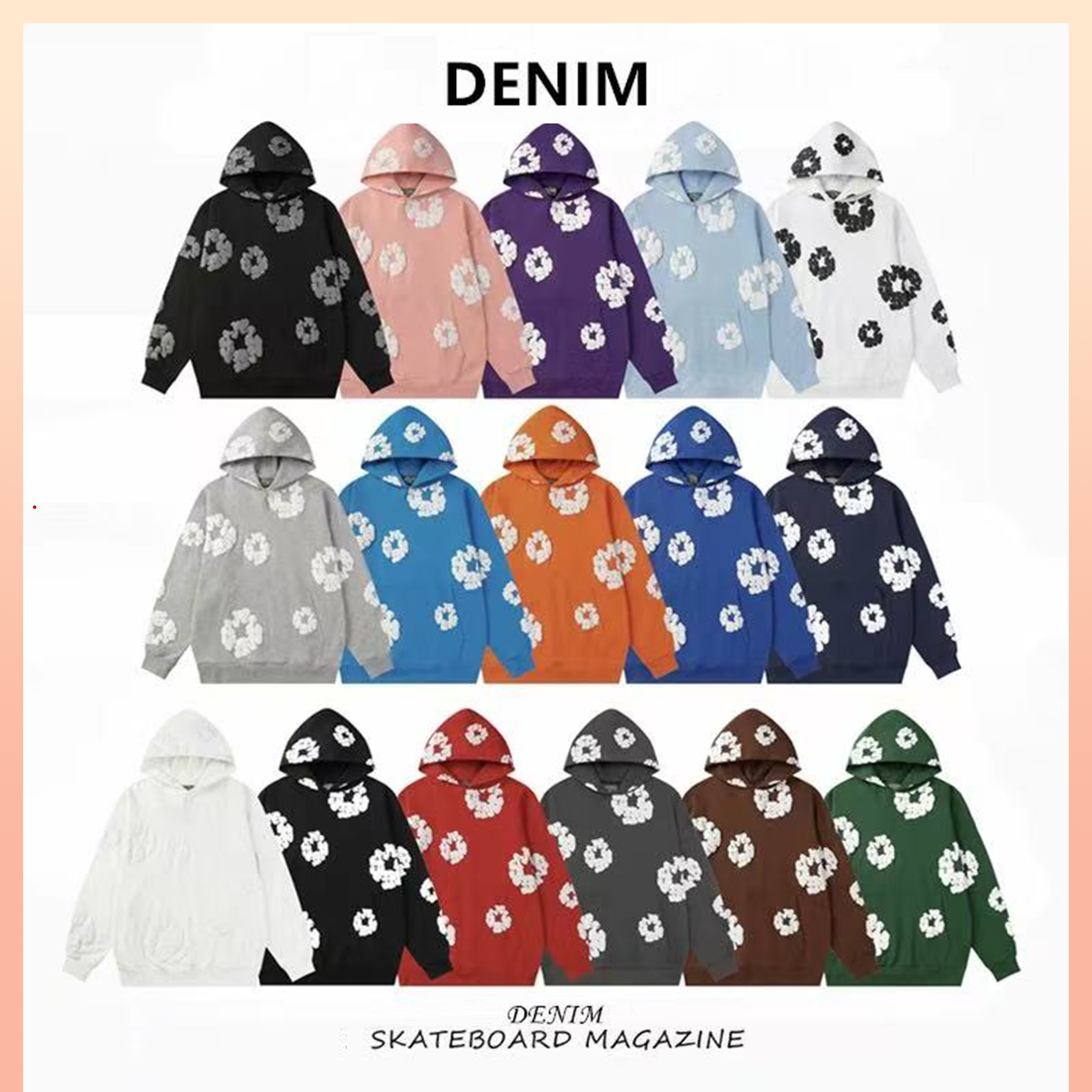 Denim Designer Hoodie Jacket Tracksuit Men Polo Veste Coat Hoodie Designer Hoodie Mens Hoodies Sweatshirts Pullover Hooded Print Designer For Man And Woman Hip