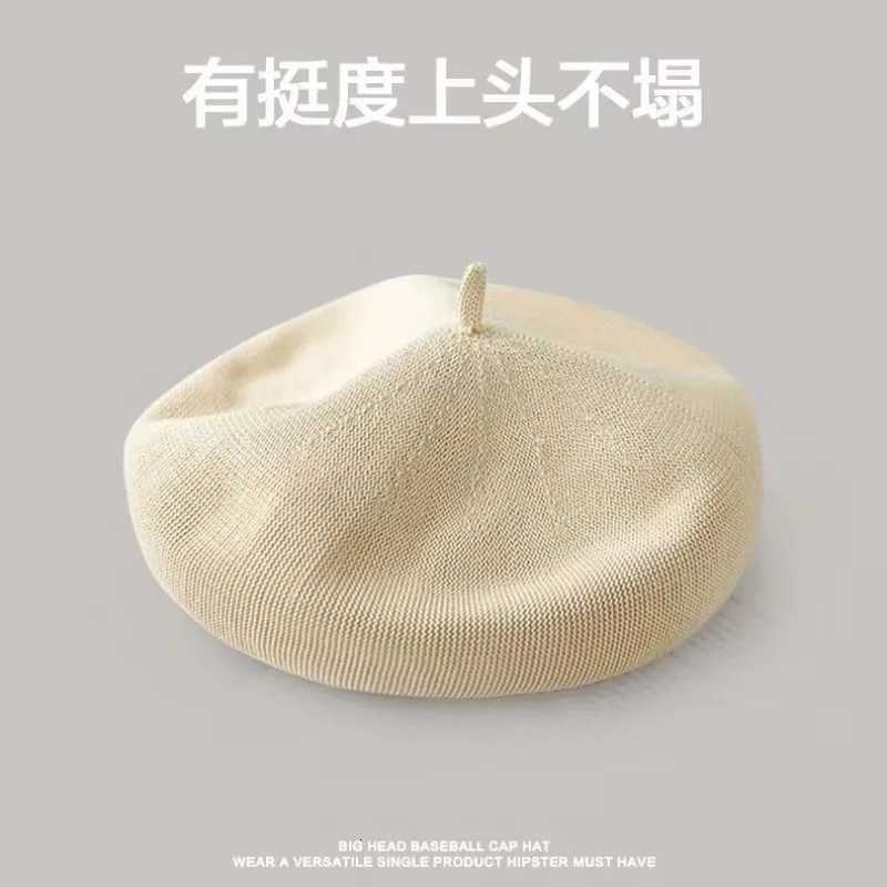 INS Summer Rhinestone Beret Womens New Fashion Versatile Hat Thin Breathable Painter Hat Beret Hats for Women XJ250807