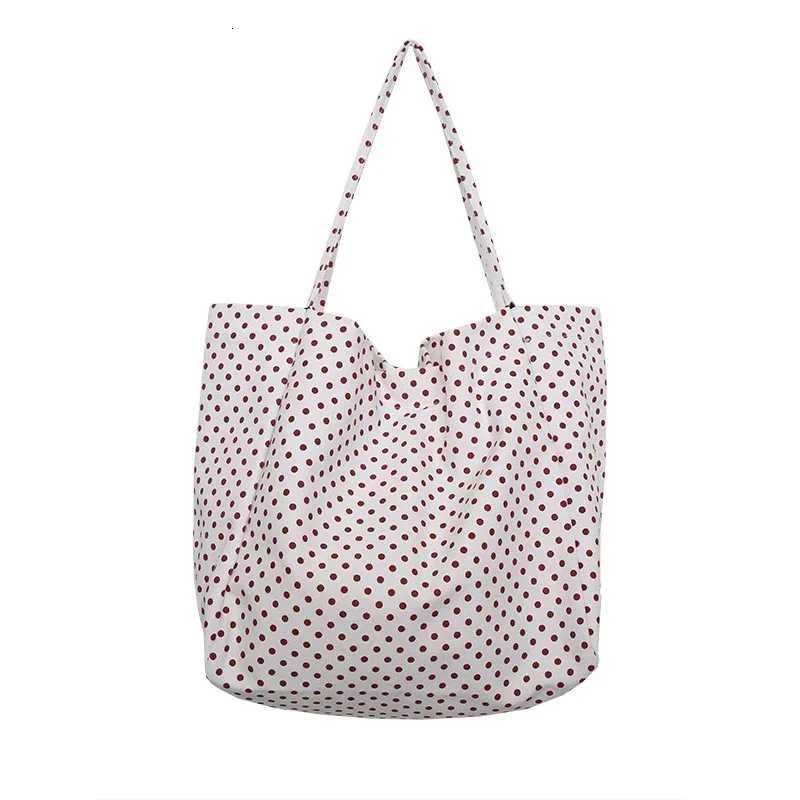 2024 Casual Large Capacity Dot Women Shoulder Bags Commute Versatile Ladies Shopping Tote Bag College Students Class Handbags Z250807