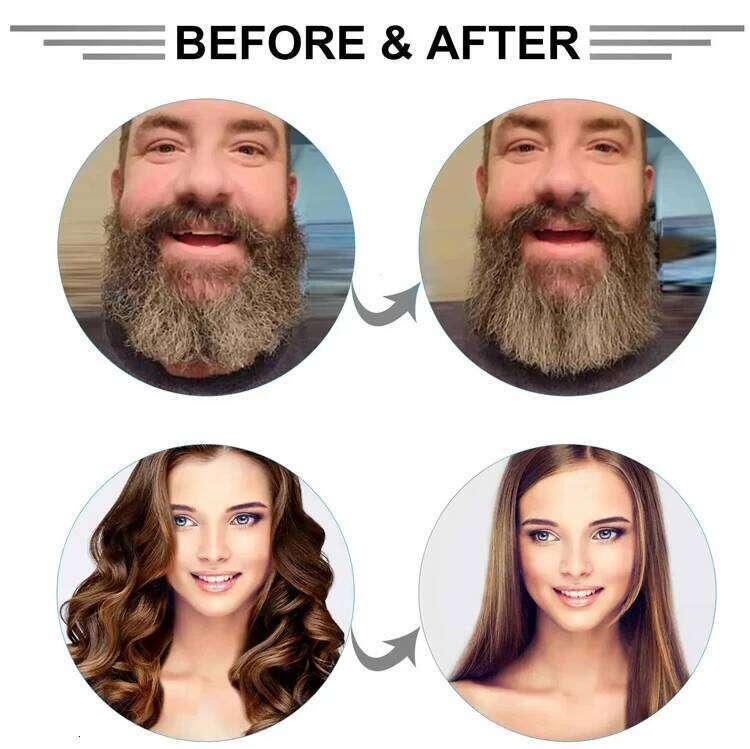 Electric Comb Hot Brushes Straightener Hair Anti-Scalding Ceramic Beard Straightening Brush