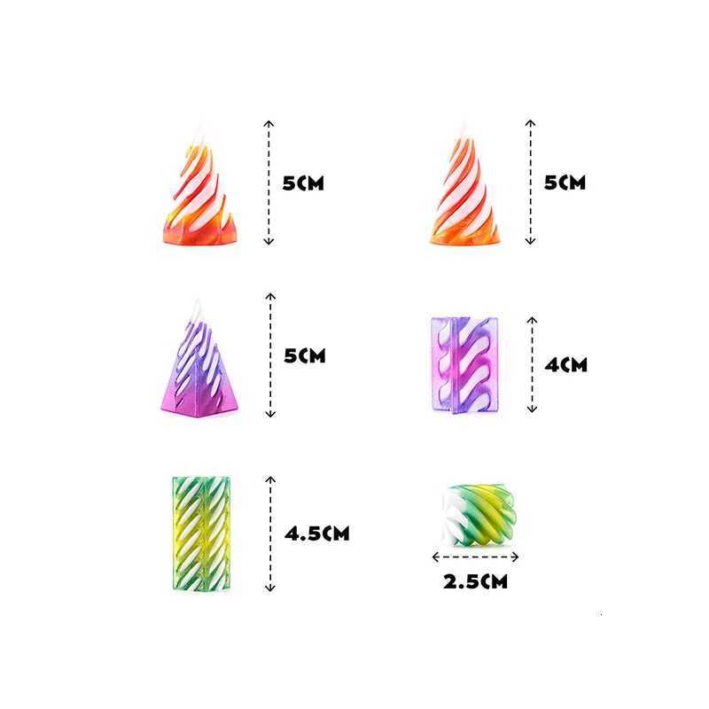 3D Printed Spiral Cone Toy Fidget Toy Impossible Pyramid Passthrough Sculpture Mini Vortex Thread Illusion For Kids And Adults Z250807