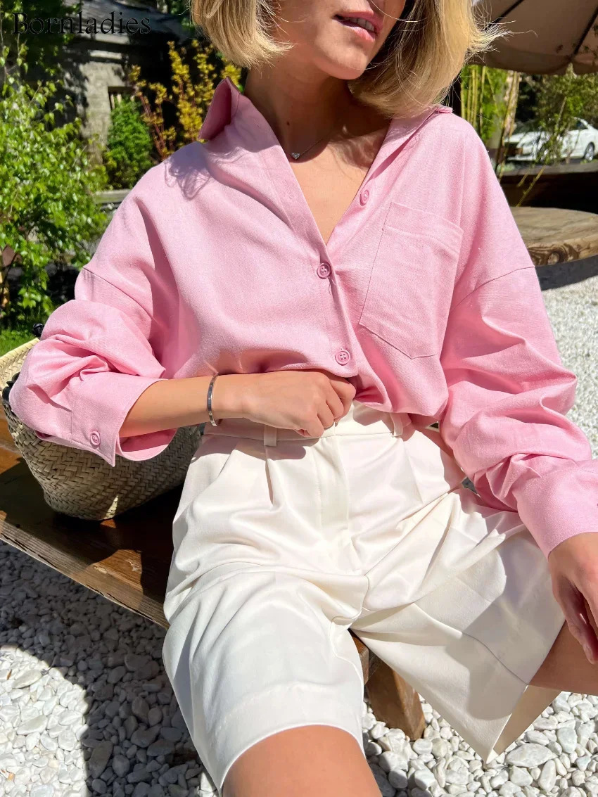 Bornladies Summer High Waist Shorts for Women Casual Loose Wide Leg Solid Shorts Female Short Pants Y2k Booty Shorts 250806