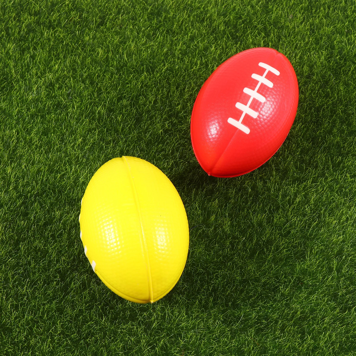 10 Pcs PU Sponge Elastic Squeezing Decompression Toy Rugby Shaped Slow Rising Stress Relief Office Home School Gift Team Sports 250729