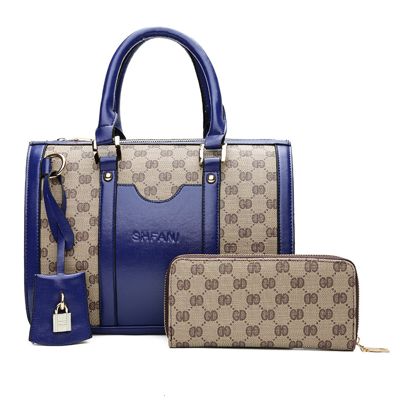 Free Shipping Designer Luxury Women's Boston Bag New Fashion Korean Version Two-piece Set Mother-daughter Bag Single Shoulder Crossbody Bag Walle