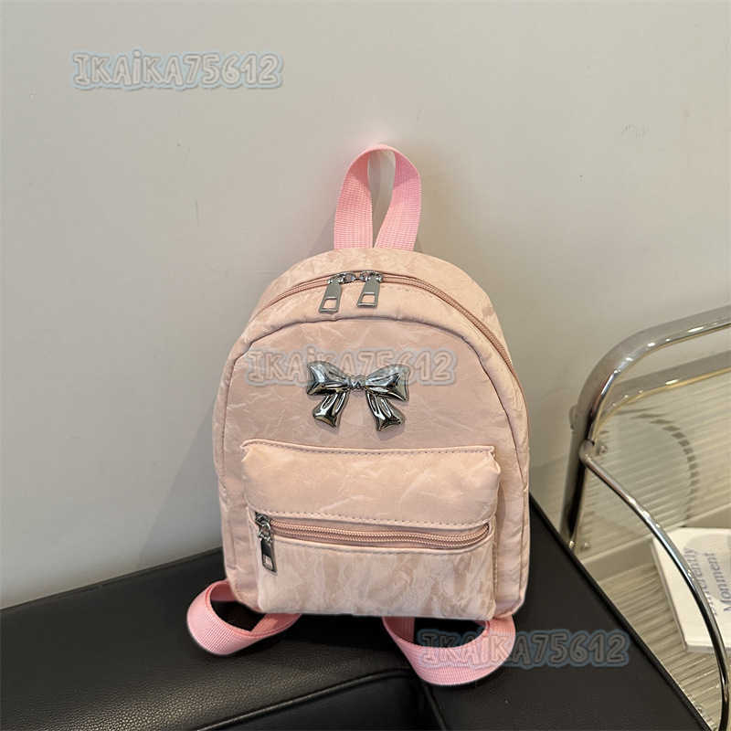 Bowknot Backpack for Women Niche Design Fashionable Style School Bag 2024 Autumn and Winter Lightweight Small Travel Backpack H250806