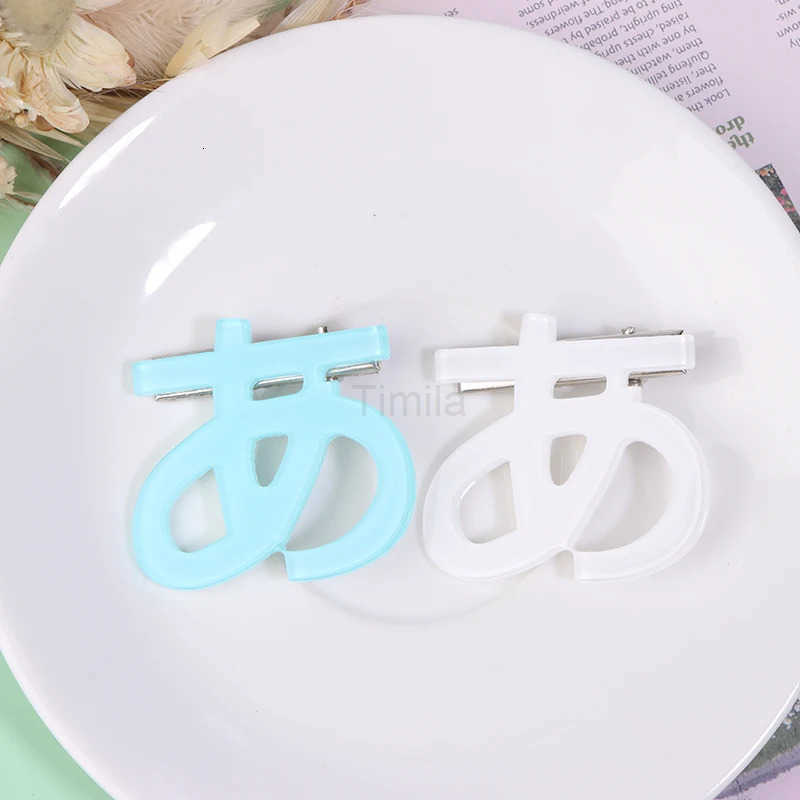 Japanese Script A Hairpin Harajuku Steampunk Handmade Subcultural Hair Accessories Cute Watercolor Sweet Girls Back Hair Clips U250807