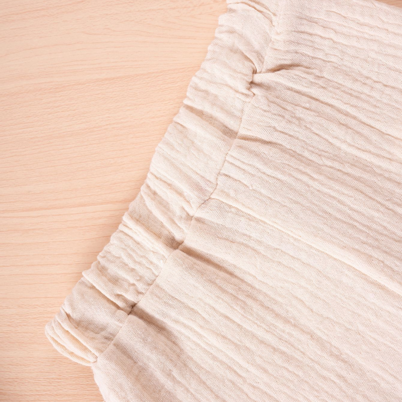 Summer girls' sleeveless lace straight-leg pants two-piece set cotton double gauze children's set skin-friendly fabric sweat-absorbingable c