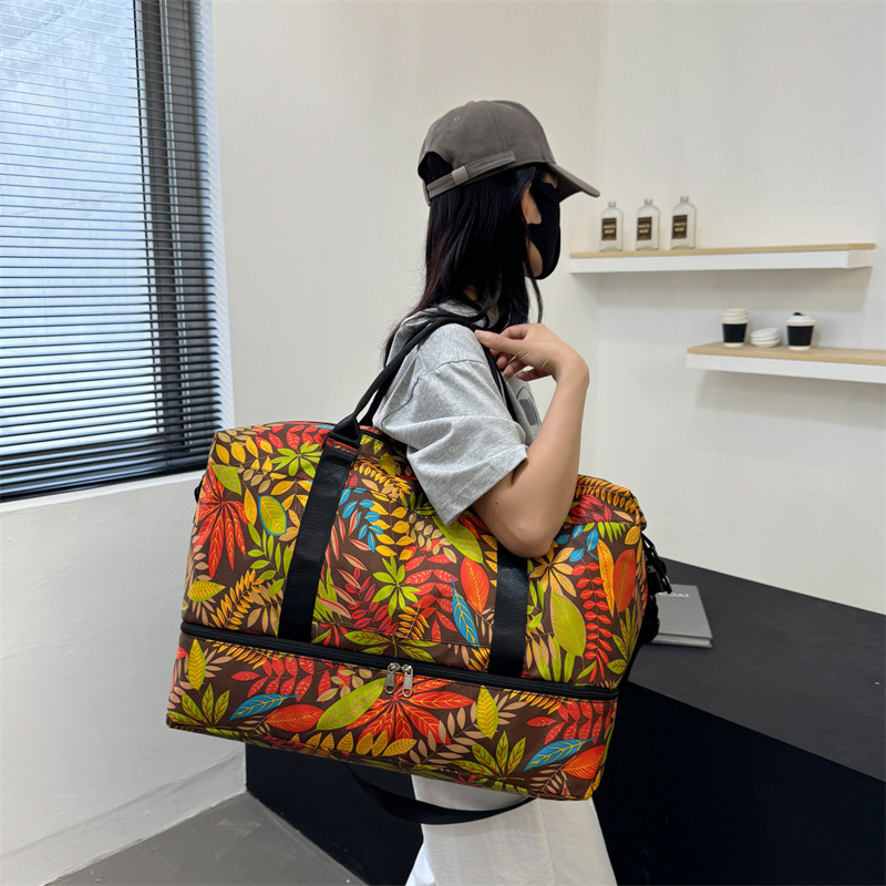 Handheld Travel For Women, Large Capacity Short Trip Storage Bag, Camouflage Oxford Cloth Yoga Fiess Bag