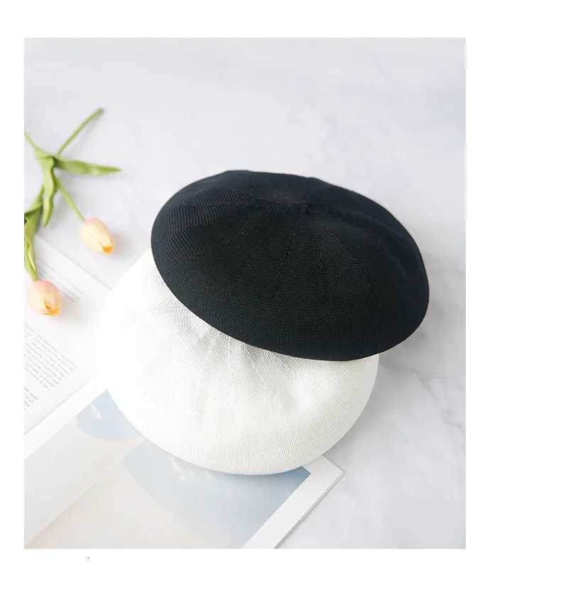 11 New Colors Solid Beret Hat Female Knit Acrylic C Spring Summer Autumn Hat Solid Color Top Quality Women Boina Wholesale XJ250807