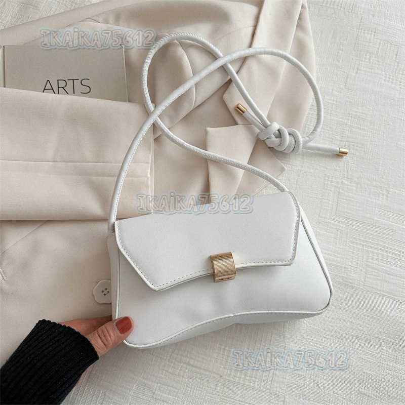 Trendy Fashion Solid Color Textured Knotted Strap Crossbody Bag 2024 New Versatile Small Square Bag H250806