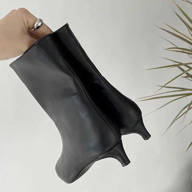 Women Eilyken Ankle Boots Pointed Toe Ladies Slim Short Shoes Low Heels Party Dress Pumps for Winter and Autumn Womens Shoes XJ250807