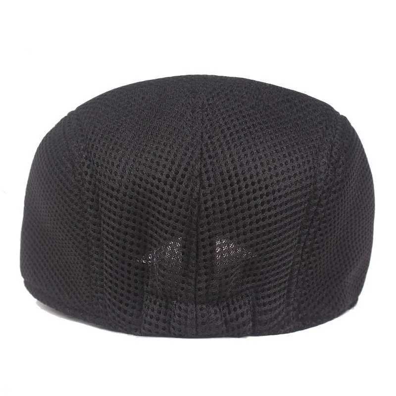 Breathable Mesh Hollow Berets Hat For Men Convenient Spring Summer Beret Quick-drying Newsboy C Retro Sun Hats Painter Cs XJ250807