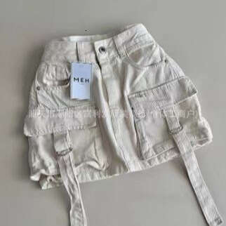 Spring Summer New Solid Color Deconstructed Design Trendy Denim Shorts Unisex Personality Street Pocket Pants