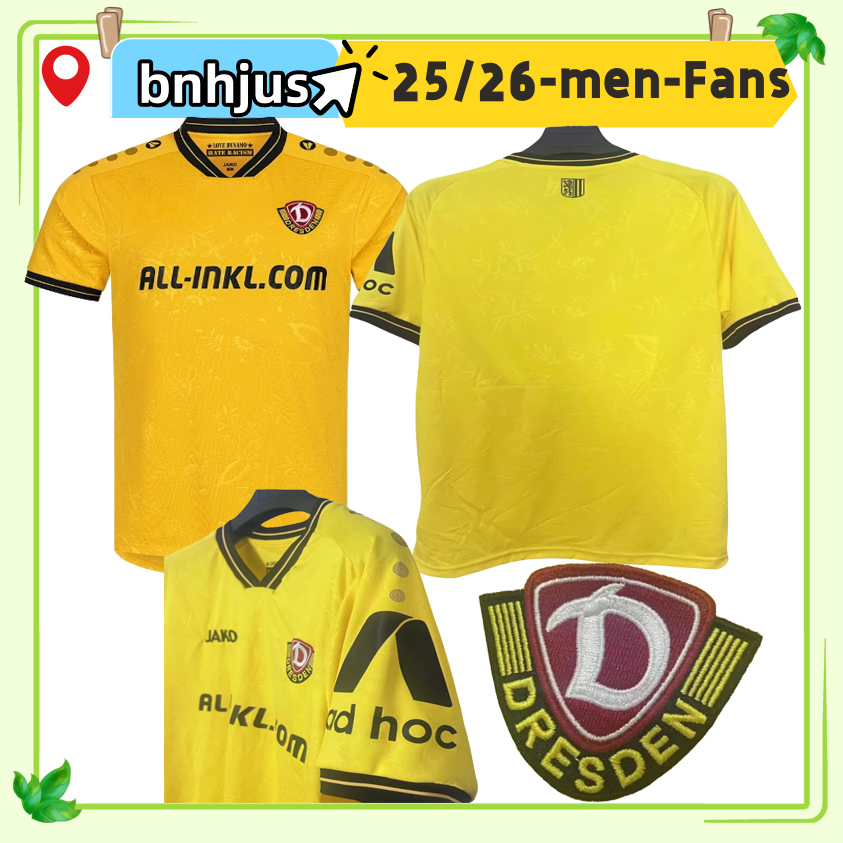 2025 2026 Dynamo Dresden soccer jerseys 25 26 home jersey custom football shirts S-4XL