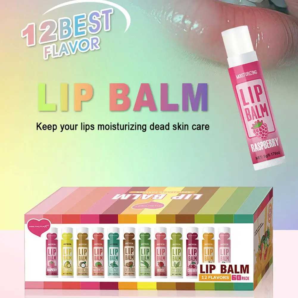 60PCS Moisturizing Lip Balm Set Womens Winter Hydrating Gift Long-Lasting Brighten Lips Exfoliating Lipstick Lip Care MakeupXJ250807