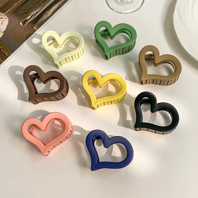 Love Grip Clips Simple Frosted Grab Hair Clip Women Small Matte Non-Slip Gripping Spoon Hairpin Girls Hair Accessories U250807
