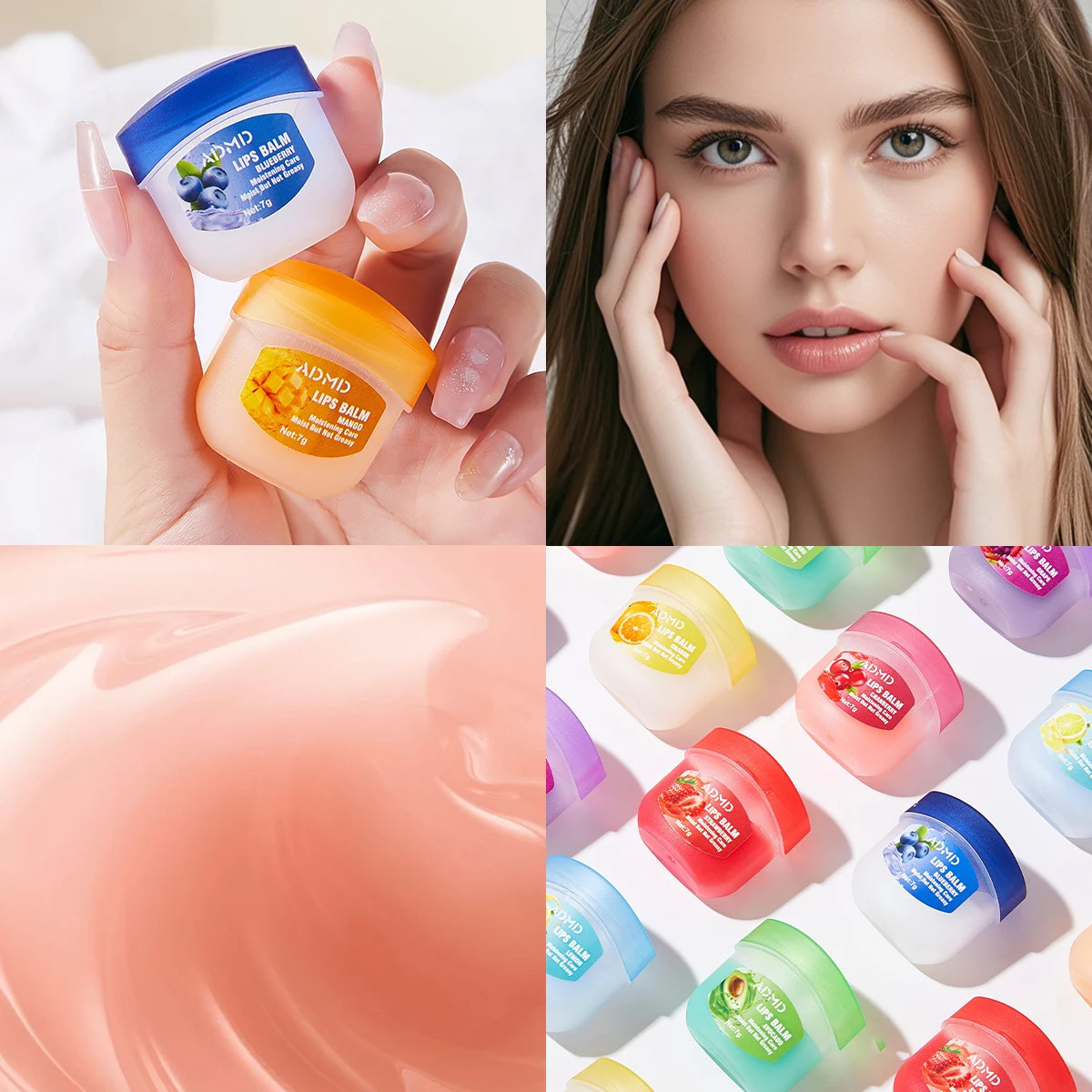 4/8pcs Fruit Series Lip Balm Set Moisturizing Hydrating Non-sticky Anti-Cracked Lip Mask Lip Balm for Lips Care 250712