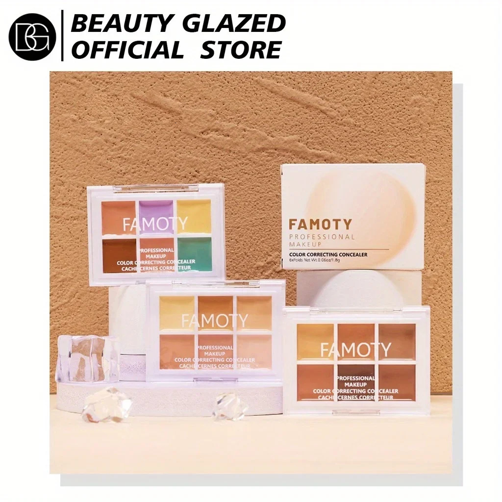 6 Colors Full Coverage Concealer Palette Multicolor High Cover waterproof Long-lasting Natural Concealer Face Makeup 250730