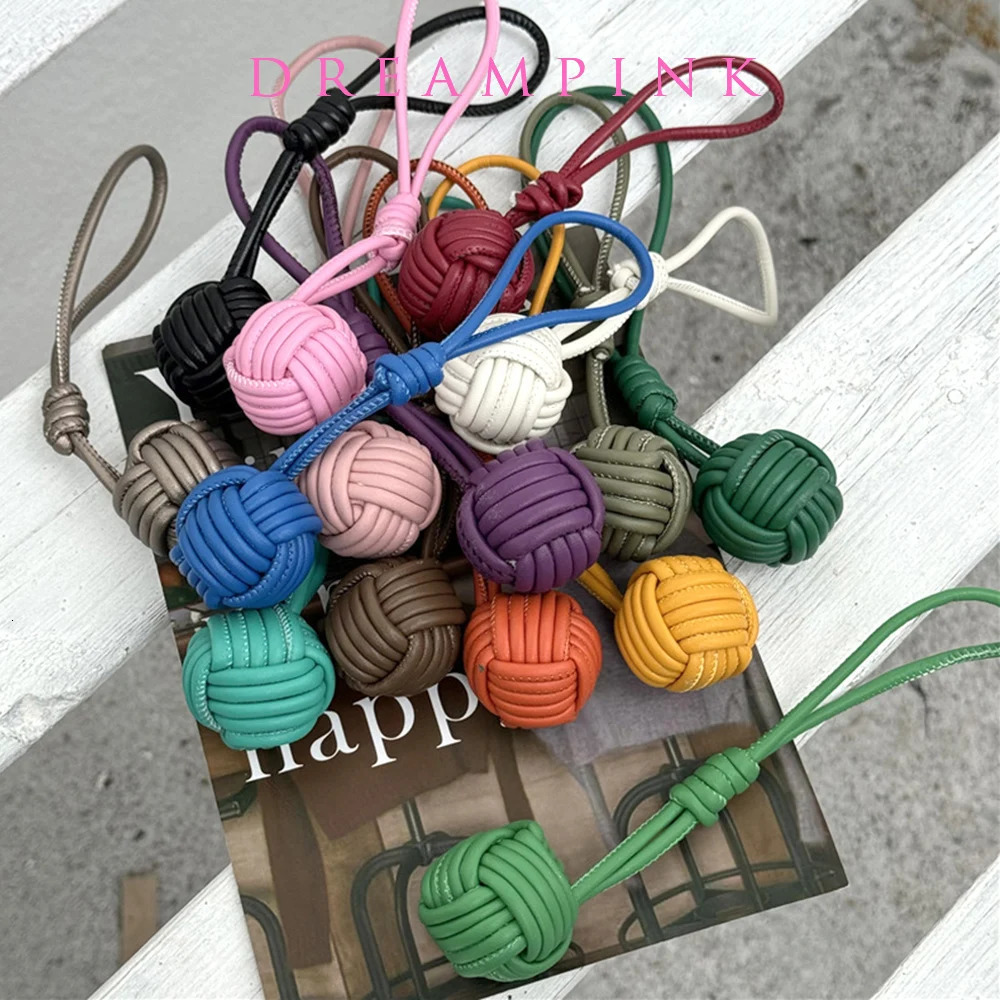 Creative Hand-woven Bags Pendant Fashion Fancy Snowball Keychain Charms Exquisite Craftsmanship Fashionable Decoration for Bags 250807