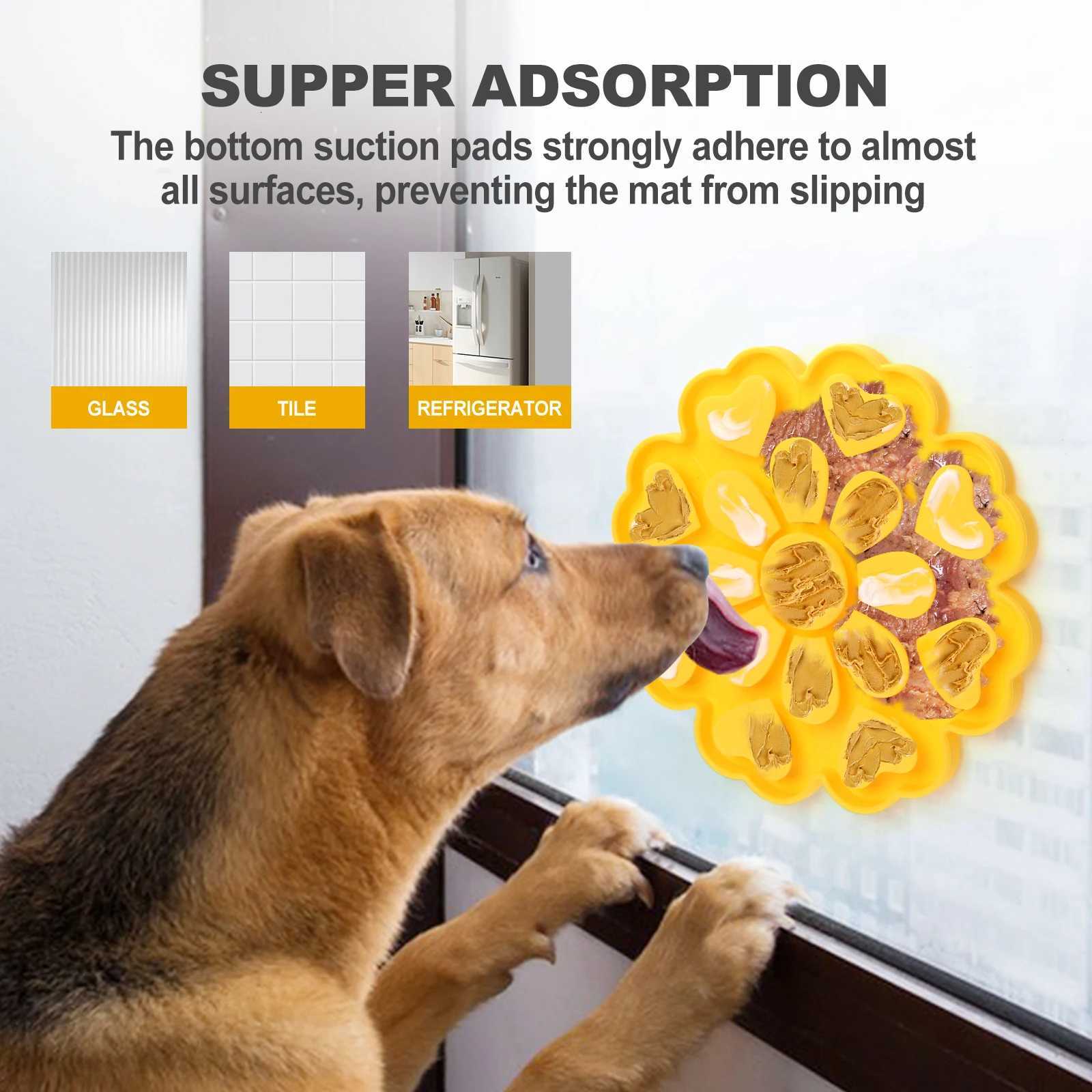 Pet Slow feeder Bowl Licking Pad Lick Feeder Pad with Suction Cup Choke Proof Silicone Slow Food Dog and Cat Feeding Products Y250806