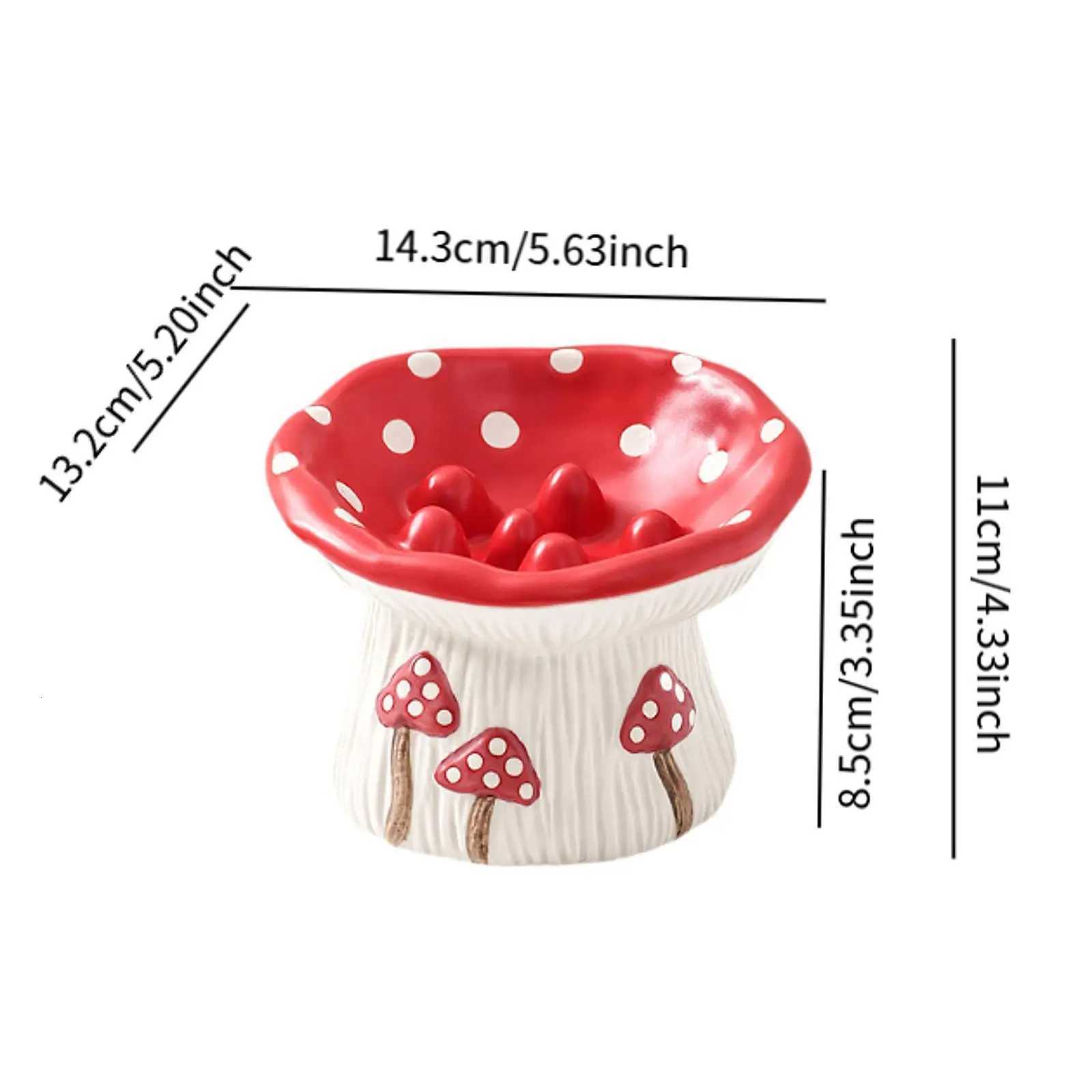 Ceramic Cat Bowl Anti Vomit Pet Dish Anti Slip Shallow for Puppy Cat Kitten Y250806