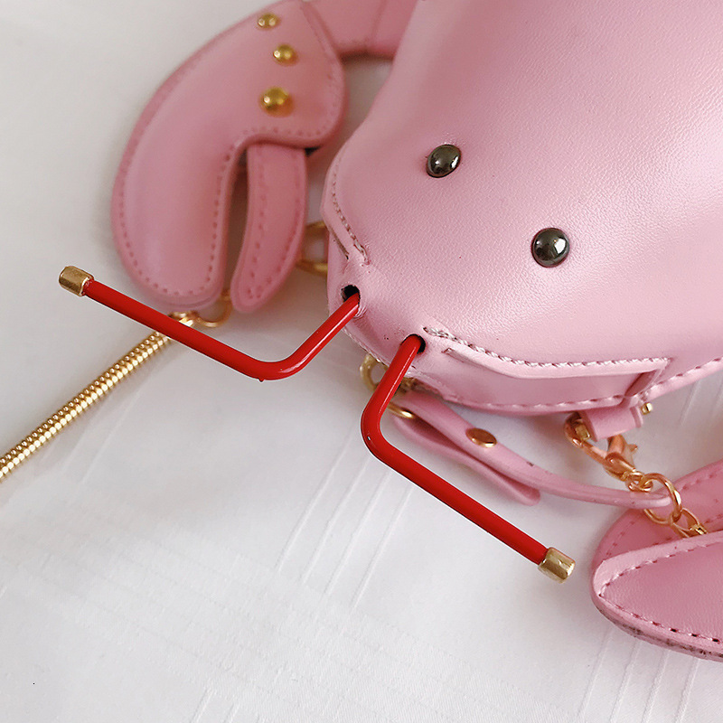 Free shipping designer Unique Women Bag Red Lobster Crossbody Bag Women Bag 2022 New Creative Stylish Chain Bag Patchwork Women Bag