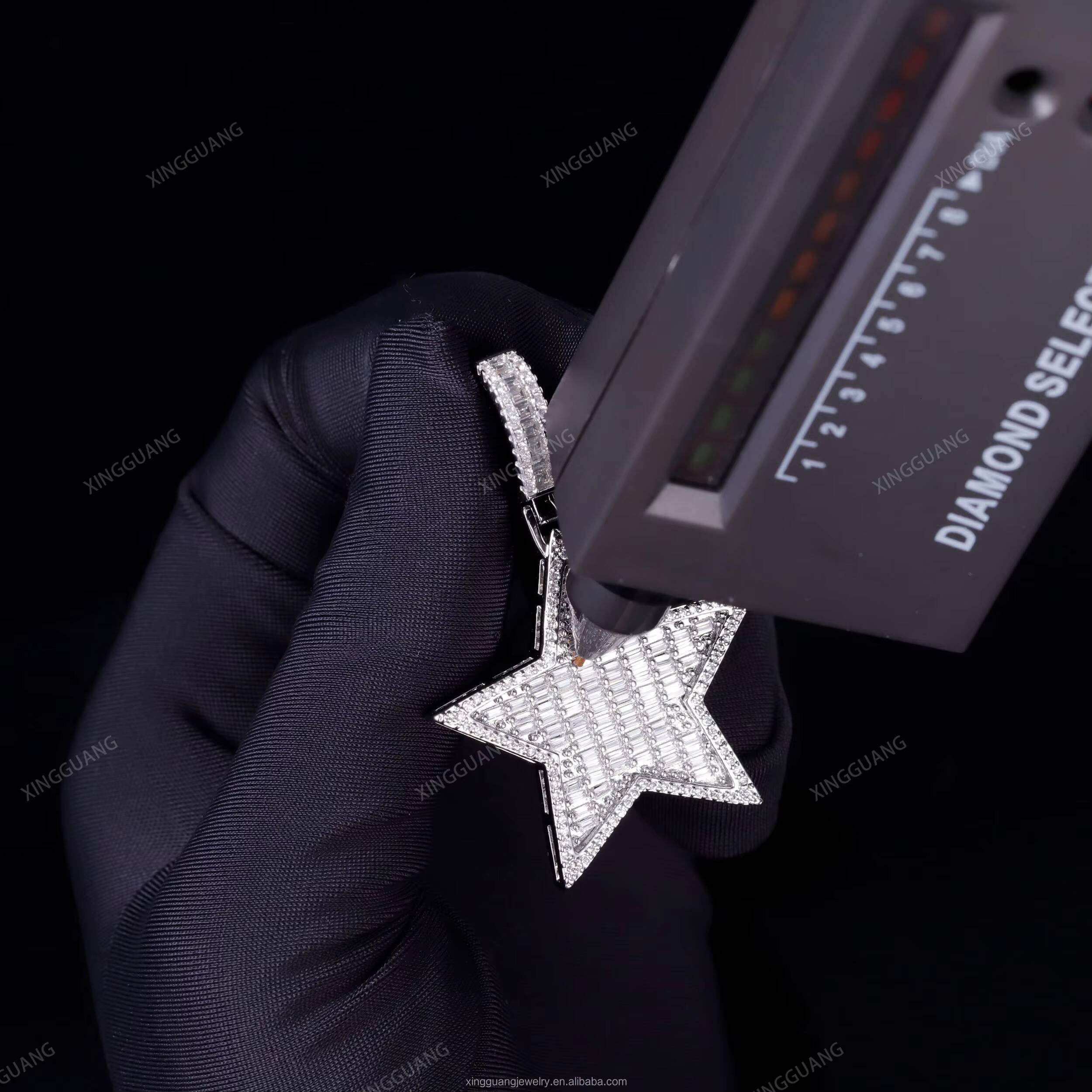 XG New Arrived Star Pendant Real 925 Silver CRA VVS Moissanite Pendant Fine Jewelry Pendant