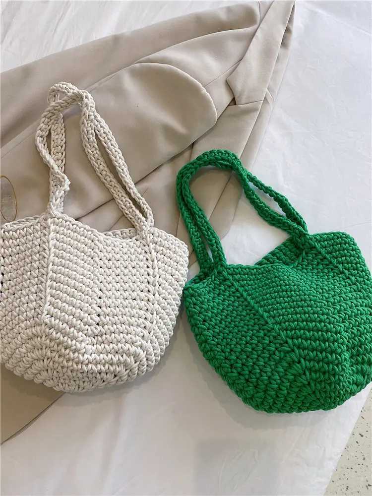 Trendy 2025 Womens Basket Weave Shoulder Bag Versatile Small Size Soft Fabric Casual Sle Single Handle Bucket Bag Z250807