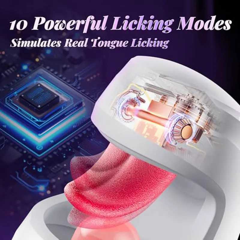 2025 Tongue Licking Male Masturbator 10 Thrusting Blowjob Sex Machine Stroker for Training Stimulation Sex Toys for Men Pleasure W250807