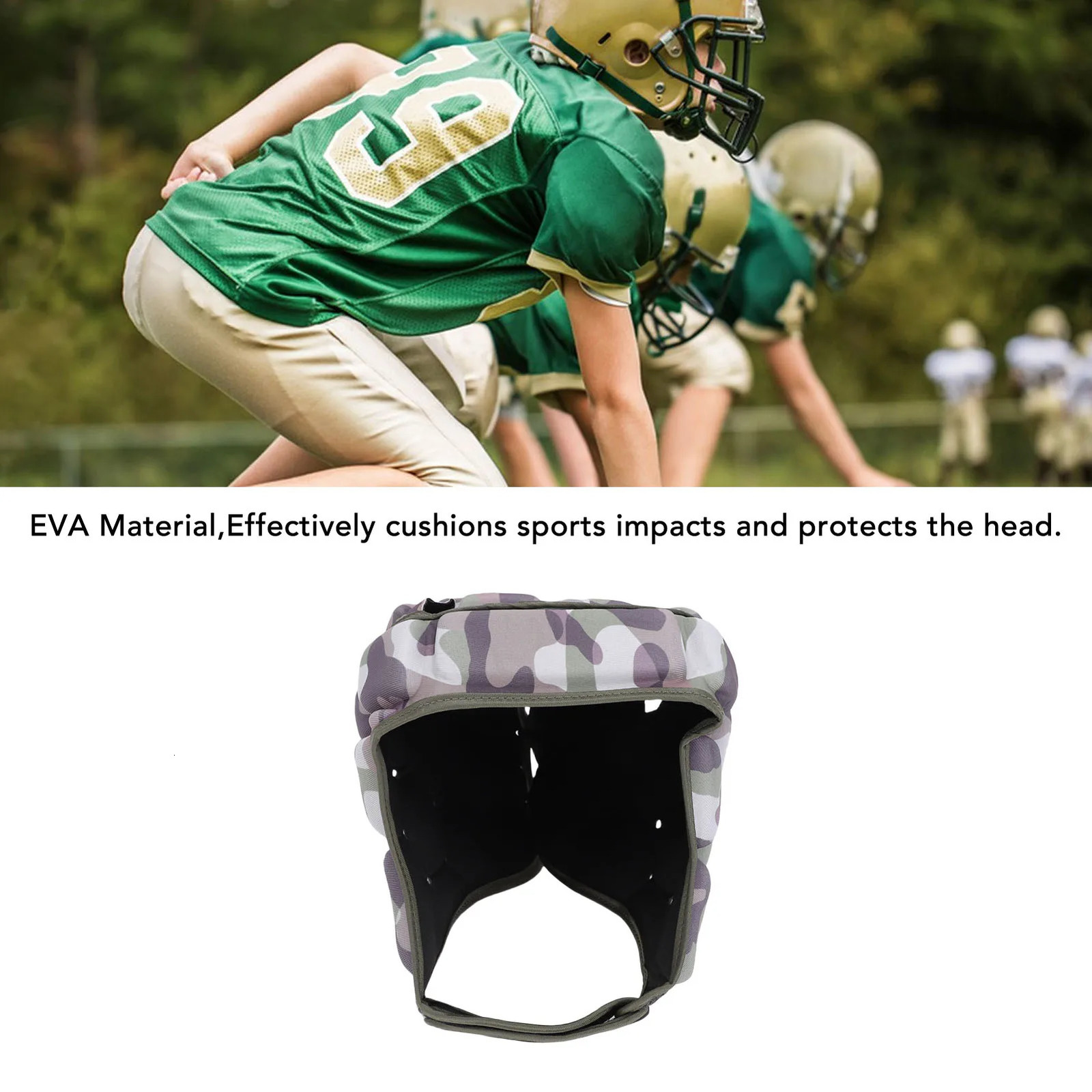 Rugby Head Protector Headguard Helmet Anti Collision Breathable EVA for Football Baseball Goalkeeper 250729