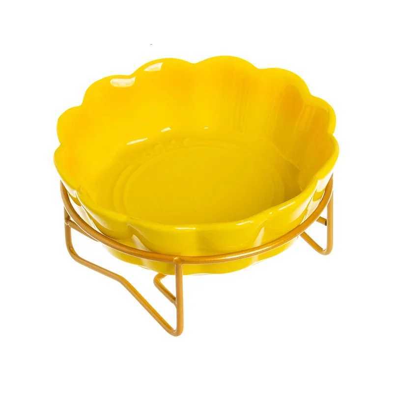 Cartoon Cat Bowl Ceramic Water Bowl Protects Cervical Vertebrae Cat Food Feeder Drinking Bowls Dog Supplies Accessories Y250806