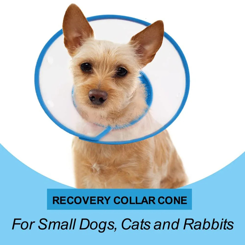 Pet Recovery Dog Cones Cat Cones After Surgery Adjustable Breathable Dog Cone Collar Soft Plastic Puppy Elizabethan E-Collar 250805